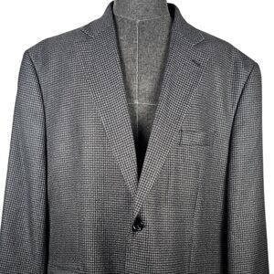 Oak Hill Men's Paisley Jaquard Lined Houndstooth Single Breasted Blazer Size 2XL